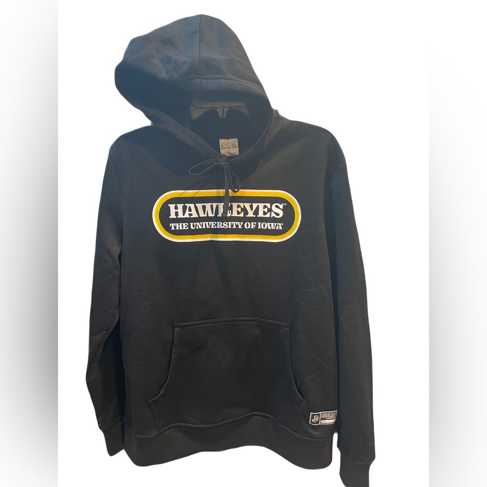 ❤️ UNIVERSITY OF IOWA HAWKEYE BLACK HOODIE SWEATSHIRT SIZE SMALL